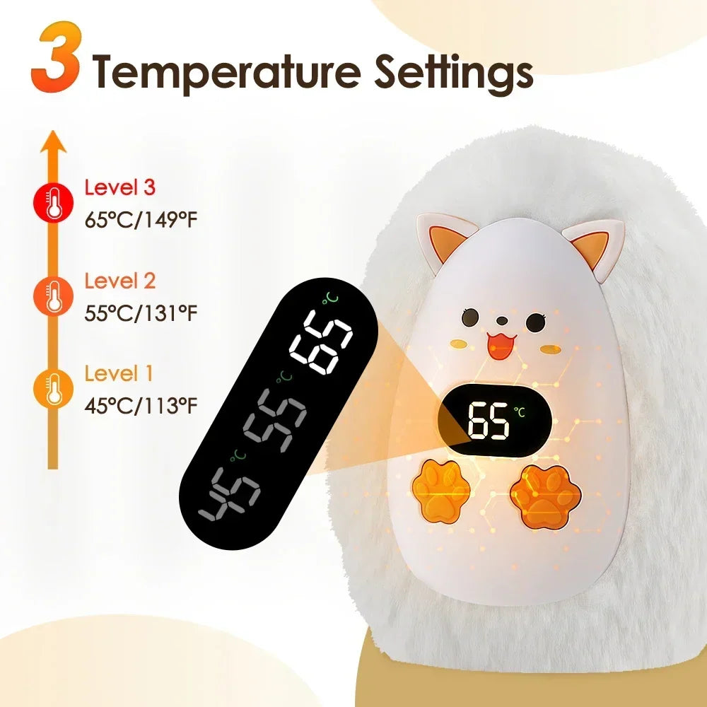 Harwelton™ Rechargeable Fox Hand Warmer with 3 Heat Levels