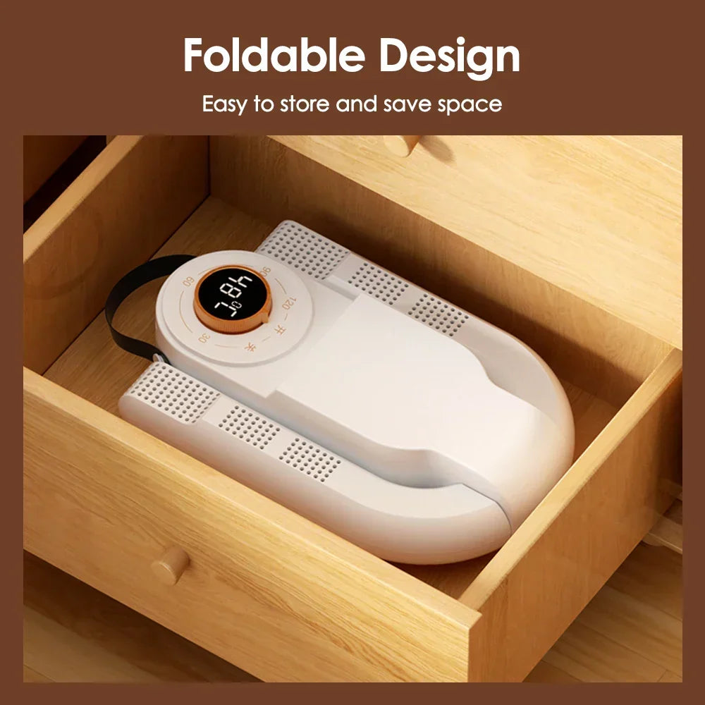 Folding Electric Shoe Dryer with 4 Timer Settings