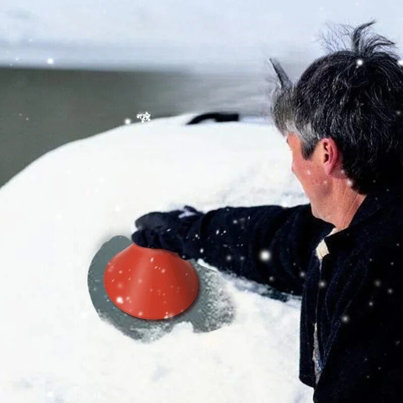 Comfort-Grip Ice Scraper That Clears Frost Twice as Fast
