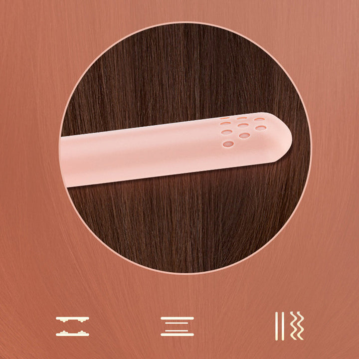 2-in-1 Straightener and Curler with Adjustable Temperature