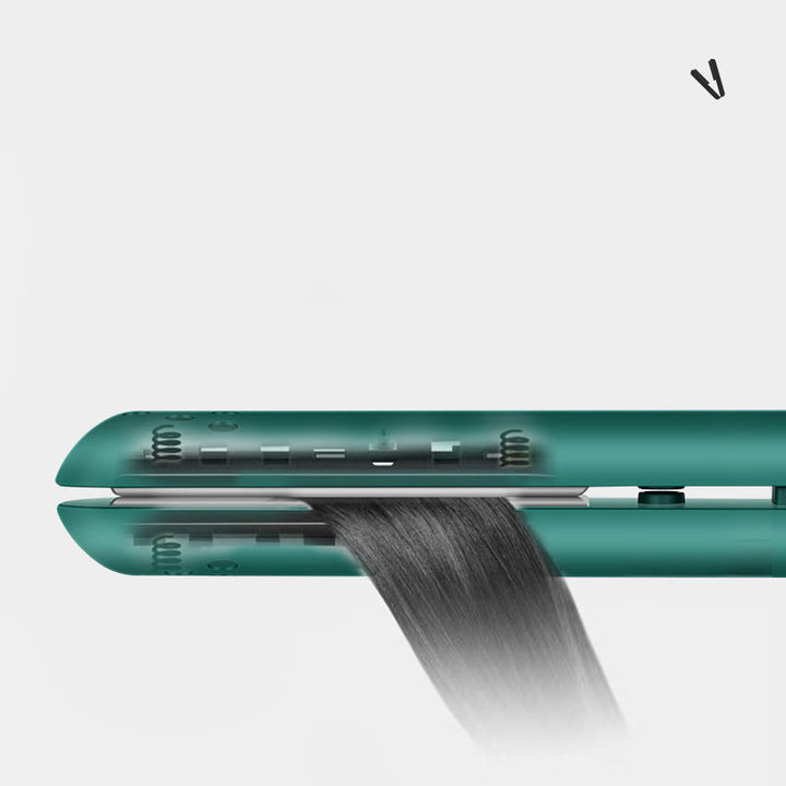 2-in-1 Straightener and Curler with Adjustable Temperature