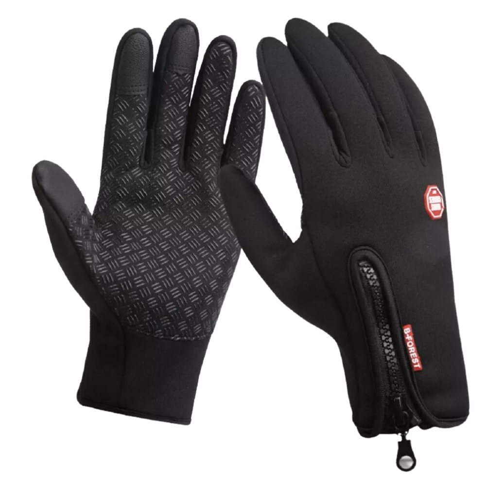Harwelton™ Windproof Thermal Gloves with Zip, Grip Palm and Touchscreen