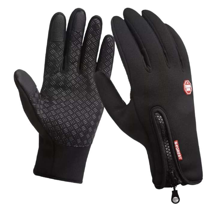 Harwelton™ Windproof Thermal Gloves with Zip, Grip Palm and Touchscreen