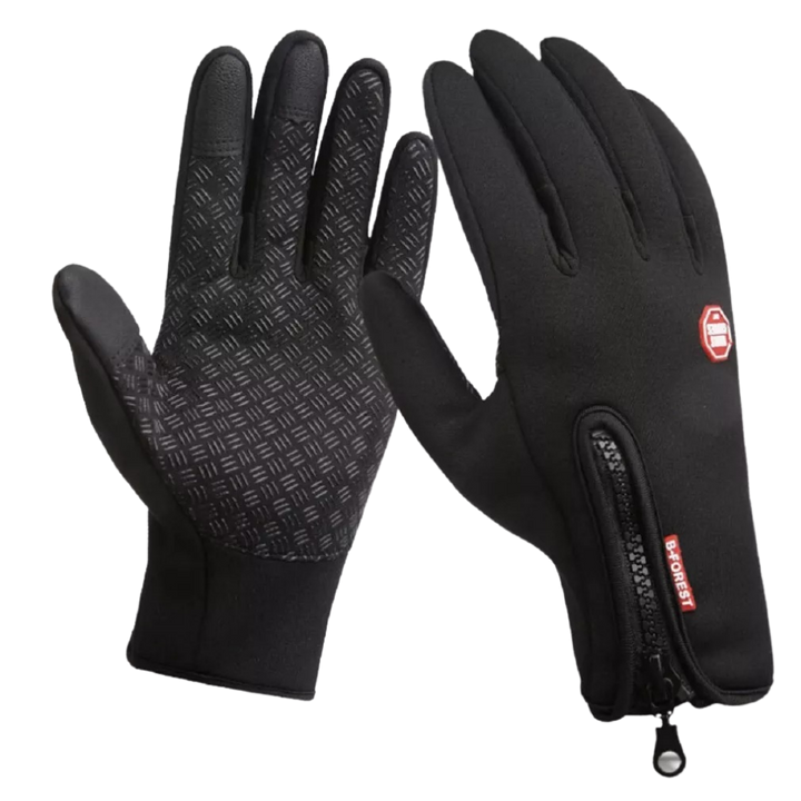Harwelton™ Windproof Thermal Gloves with Zip, Grip Palm and Touchscreen