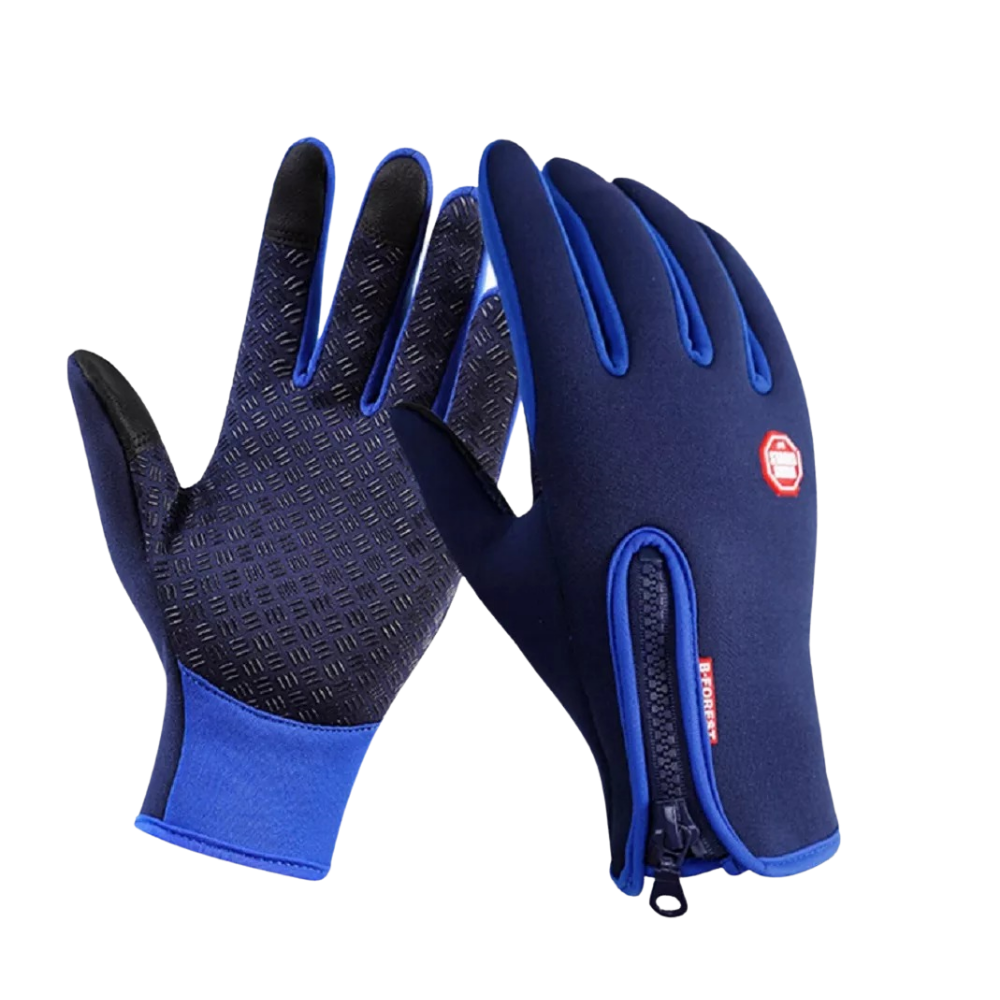 Harwelton™ Windproof Thermal Gloves with Zip, Grip Palm and Touchscreen
