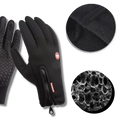 Harwelton™ Windproof Thermal Gloves with Zip, Grip Palm and Touchscreen