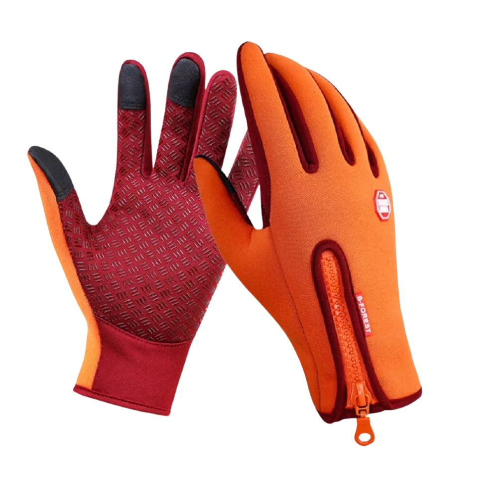 Harwelton™ Windproof Thermal Gloves with Zip, Grip Palm and Touchscreen