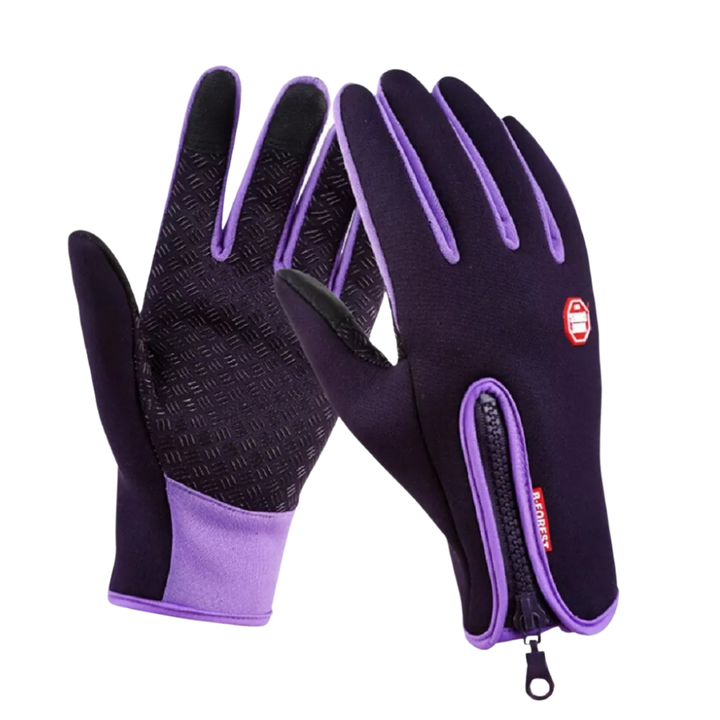 Harwelton™ Windproof Thermal Gloves with Zip, Grip Palm and Touchscreen