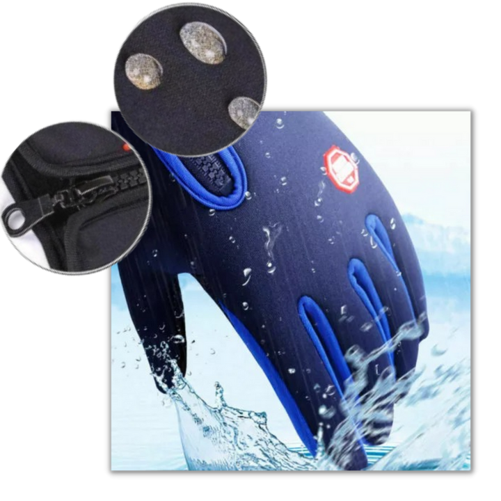 Harwelton™ Windproof Thermal Gloves with Zip, Grip Palm and Touchscreen