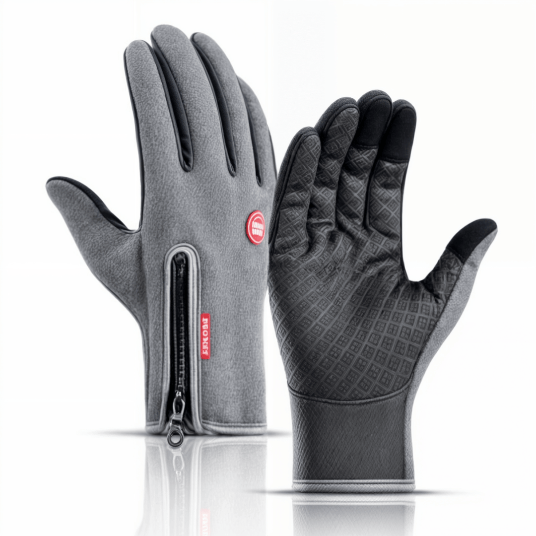 Windproof Fleece-Lined Touchscreen Gloves with Non-Slip Grip