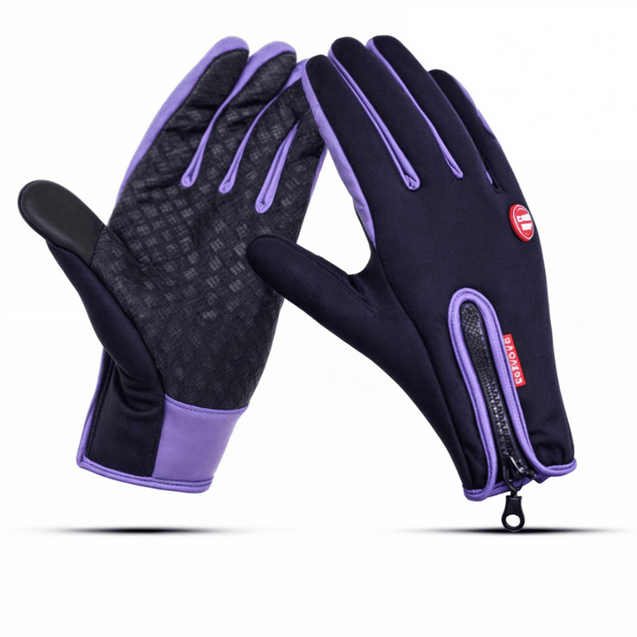 Windproof Fleece-Lined Touchscreen Gloves with Non-Slip Grip