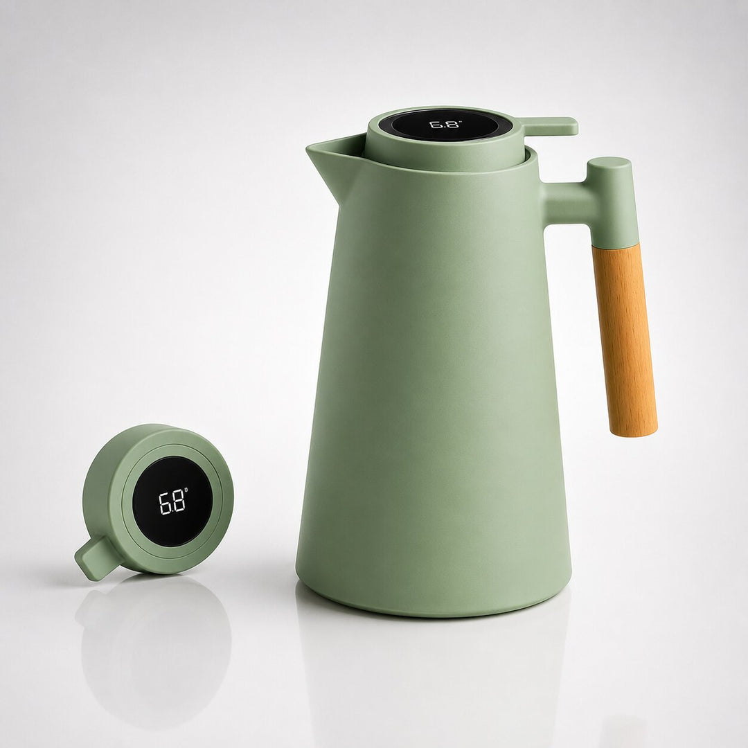1 Litre Insulated Flask with Temperature Display Lid