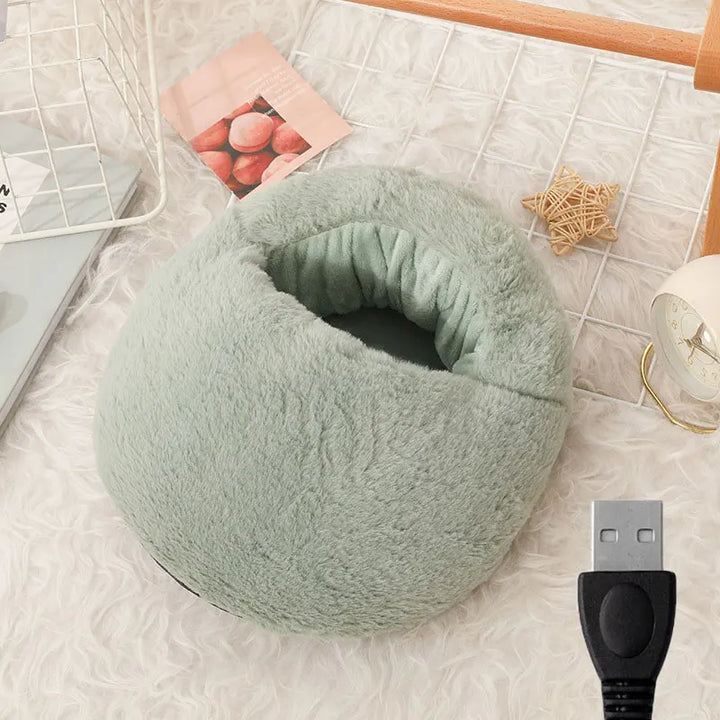 Heated Foot Warmer Slipper with USB and Fluffy Lining – Harwelton™