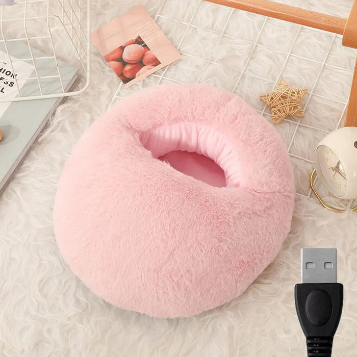 Harwelton™ Heated Foot Warmer Slipper with USB and Fluffy Lining