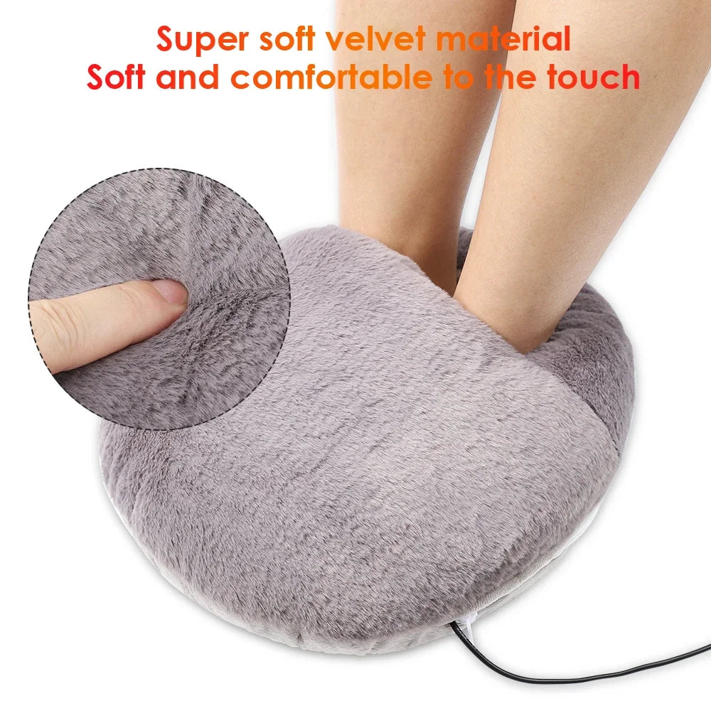 Heated Foot Warmer Slipper with USB and Fluffy Lining – Harwelton™