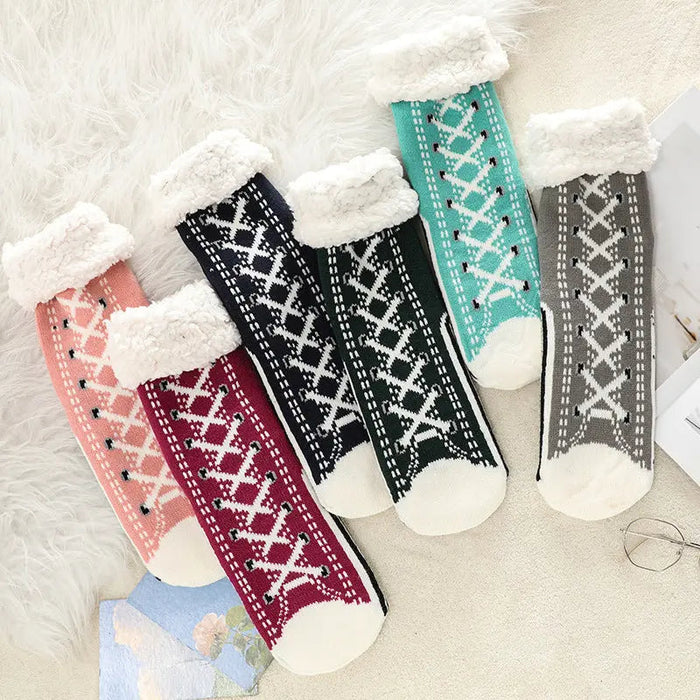 Harwelton™ Ultra-Warm Thick Jacquard House Socks with Non-Slip Sole