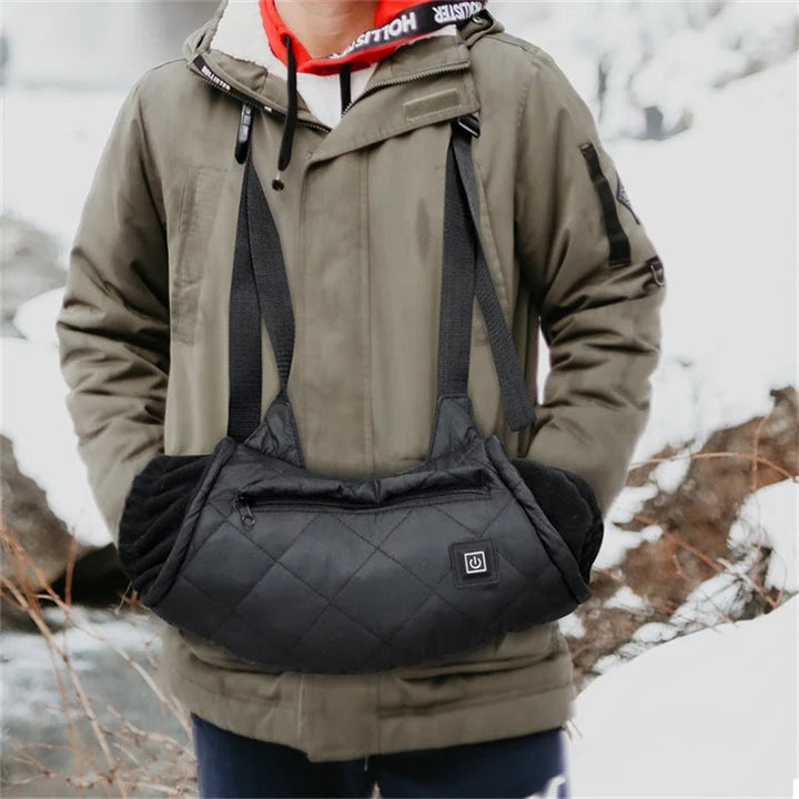 Heated Hand Muff with 3 Heat Settings and Shoulder Strap – Harwelton™