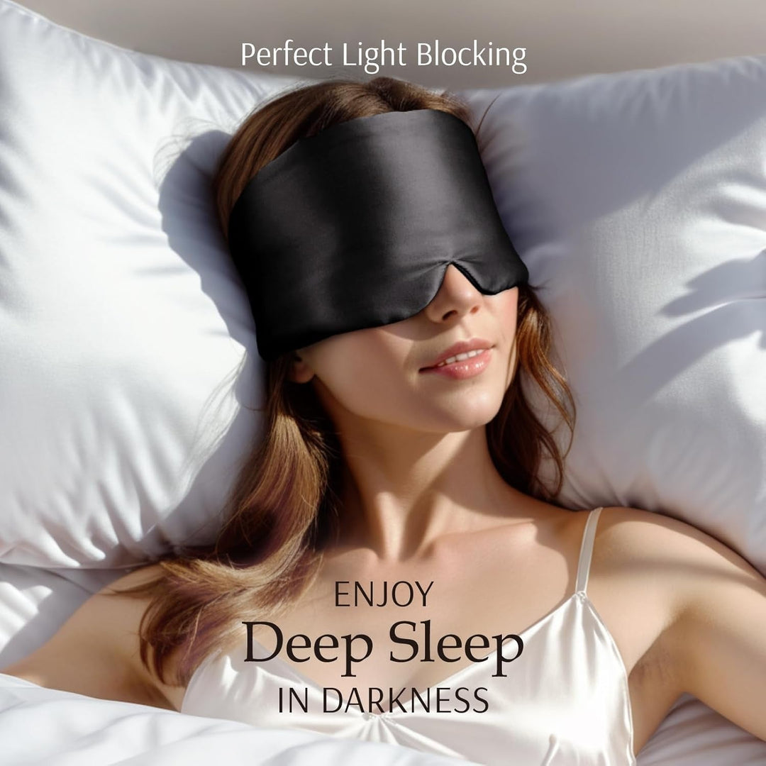 Harwelton™ Mulberry Silk Sleep Mask with Full Blackout Coverage