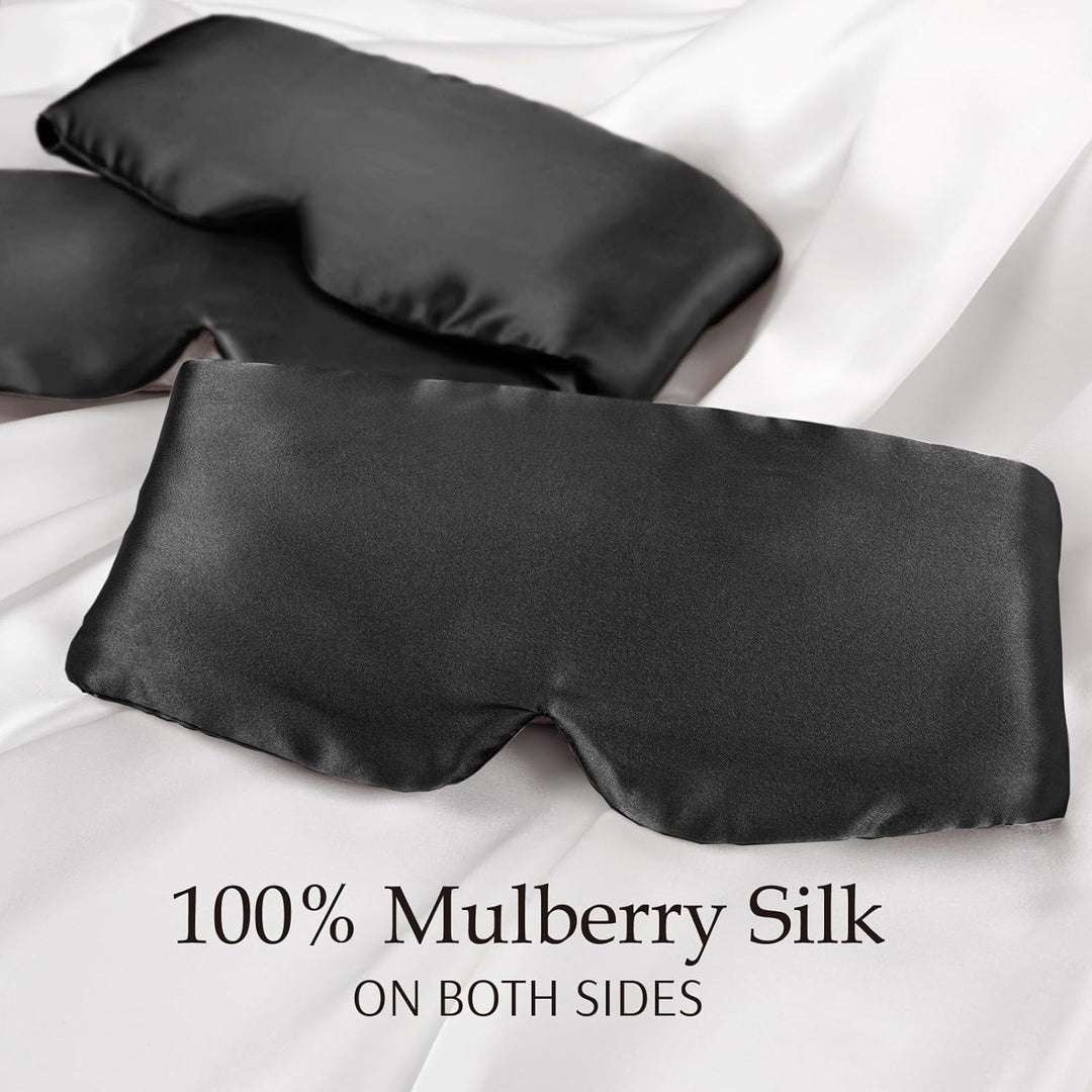 Harwelton™ Mulberry Silk Sleep Mask with Full Blackout Coverage