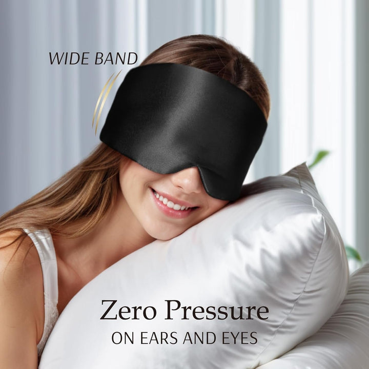 Harwelton™ Mulberry Silk Sleep Mask with Full Blackout Coverage