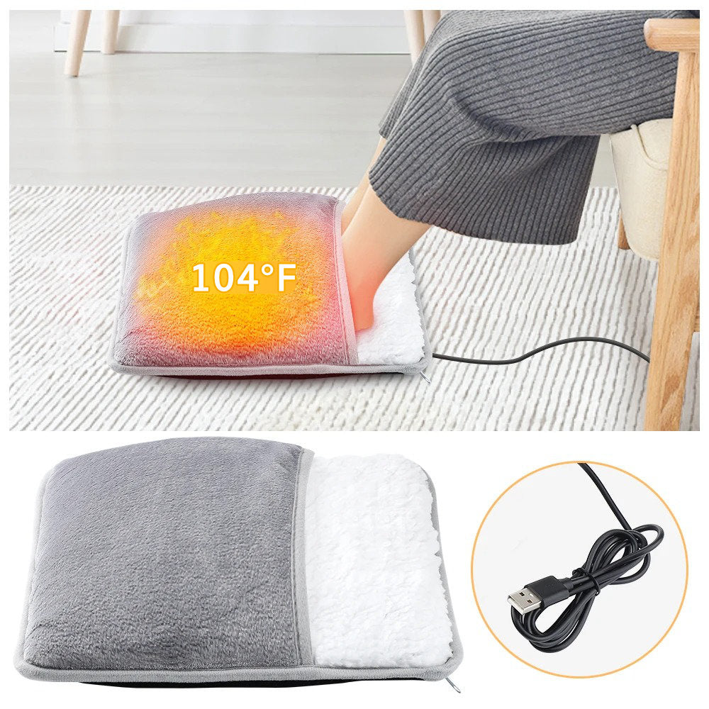 Harwelton™ USB Foot Warmer in Soft Flannel with Steady 40°C Heat