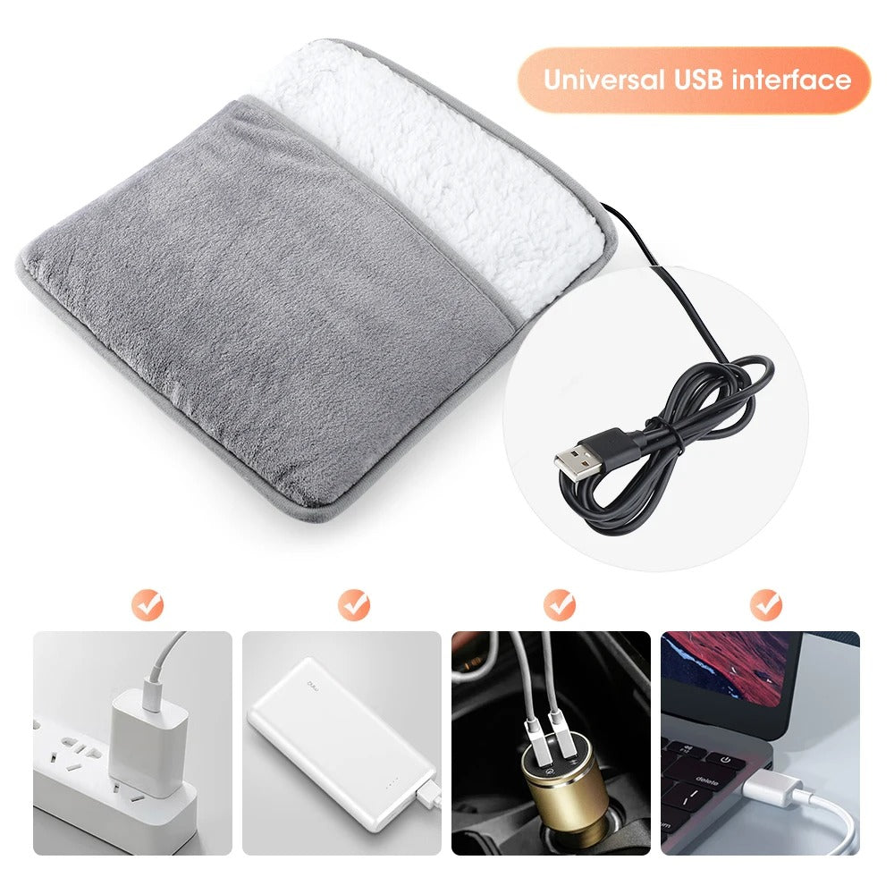 Harwelton™ USB Foot Warmer in Soft Flannel with Steady 40°C Heat