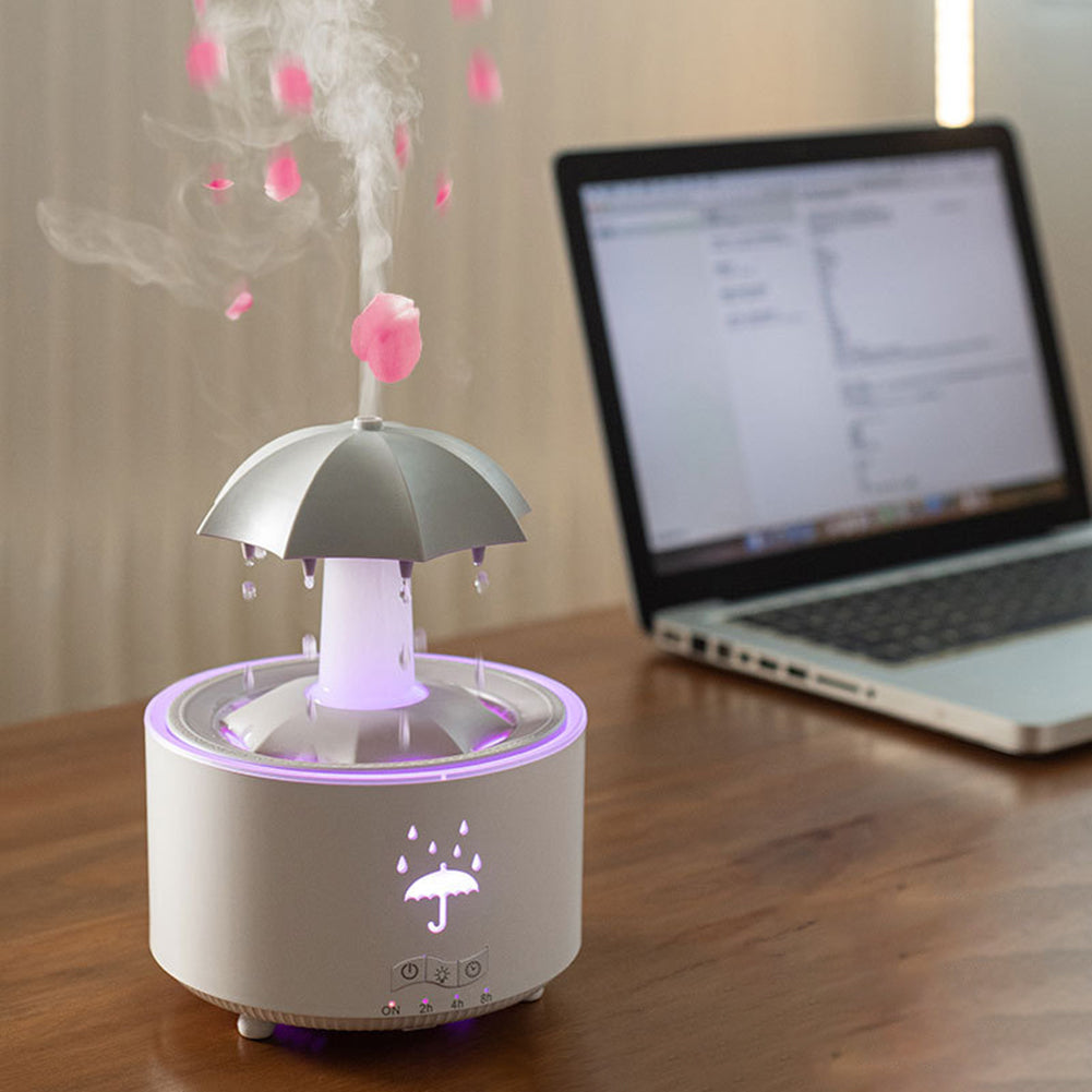 Rain Sound Aroma Humidifier with Remote and 7-Colour Lighting