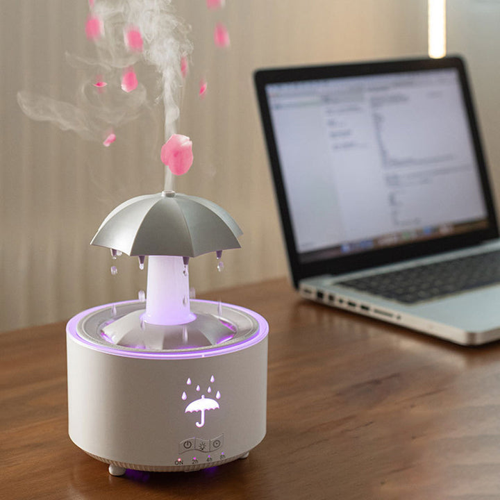 Rain Sound Aroma Humidifier with Remote and 7-Colour Lighting