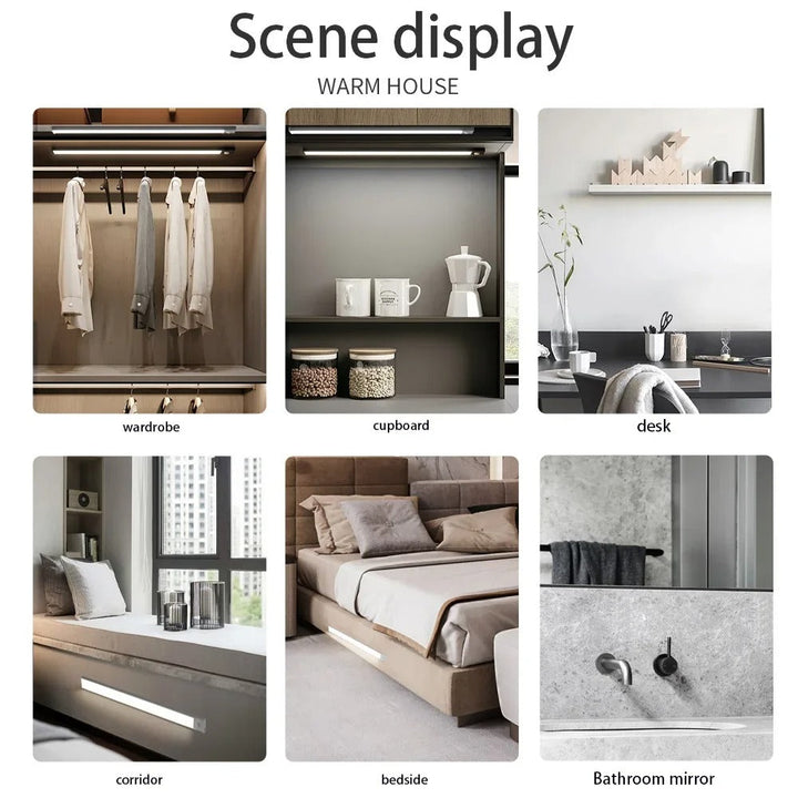 Ultra-Slim Motion Sensor Wardrobe Light with Dimmable LED