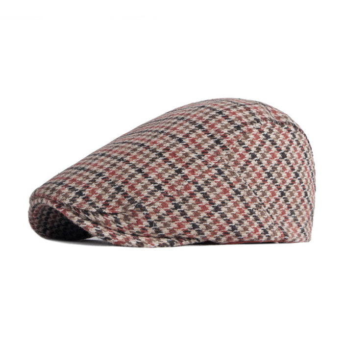 Harwelton Houndstooth Flat Cap with Soft Lining