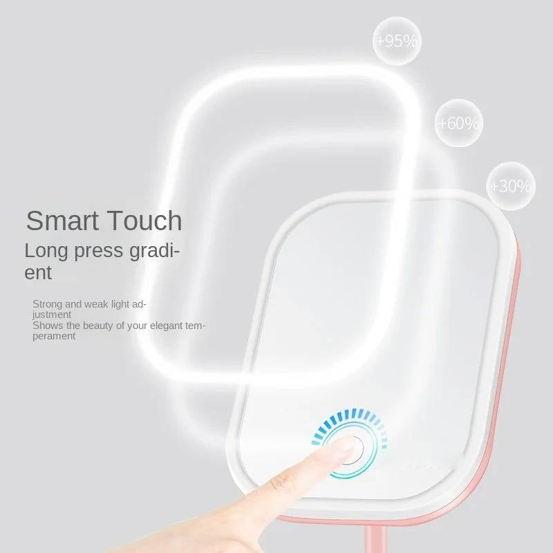 Portable LED Make-Up Mirror with Three Light Modes and Dimmer