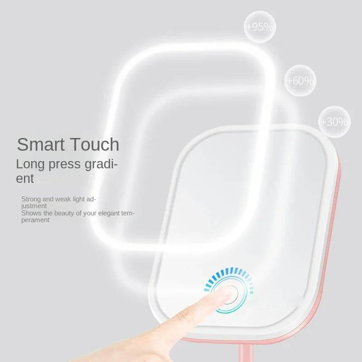 Portable LED Make-Up Mirror with Three Light Modes and Dimmer