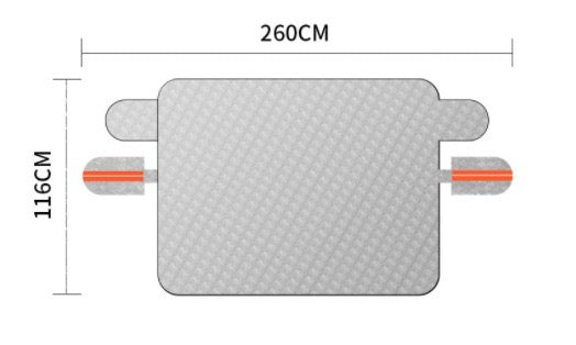 Full-Coverage Magnetic Windscreen and Mirror Cover, 225 x 110 cm