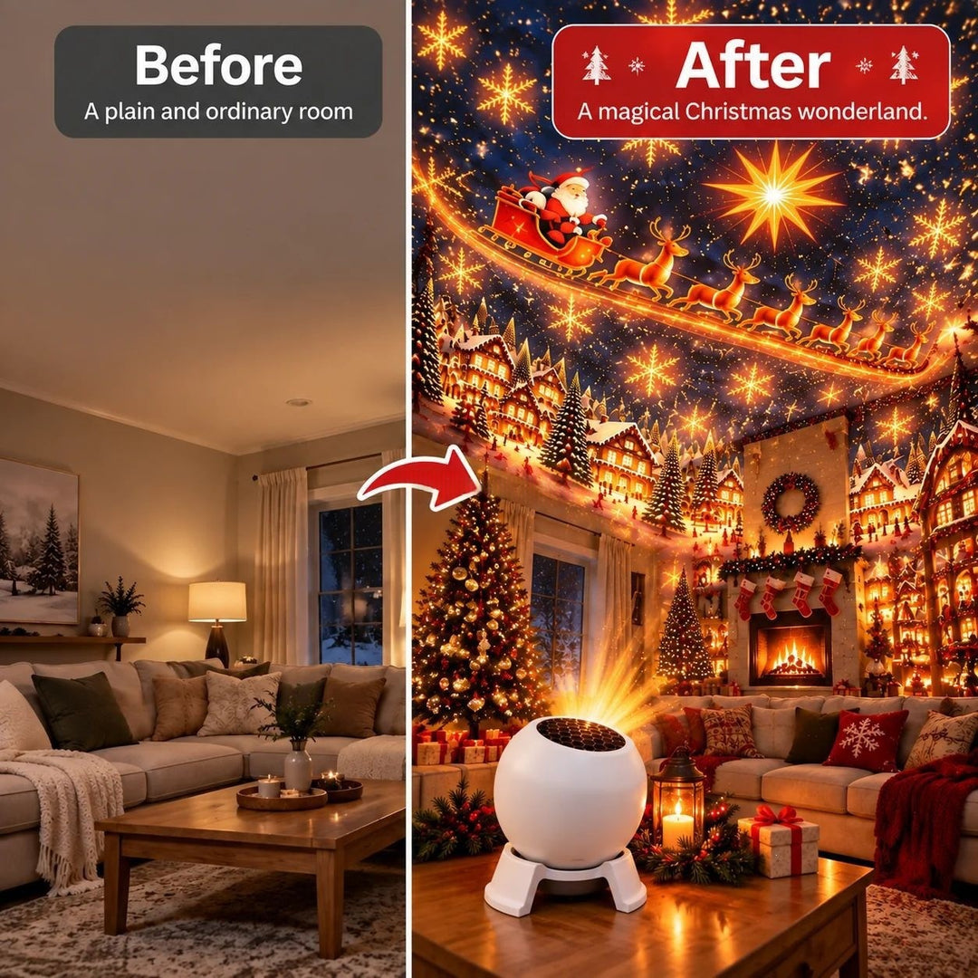 Christmas Projector Light – Magical Festive Patterns on Walls &amp; Ceiling
