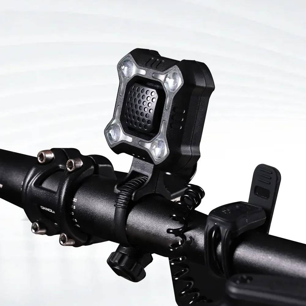 Bike Bell and Front Light Combo with 140 dB Electronic Horn