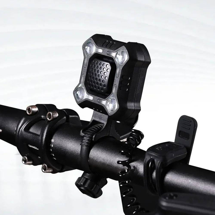 Bike Bell and Front Light Combo with 140 dB Electronic Horn