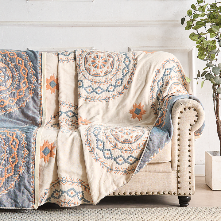 Cotton Mandala Throw Blanket for Home Décor