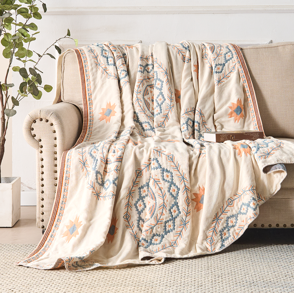 Cotton Mandala Throw Blanket for Home Décor