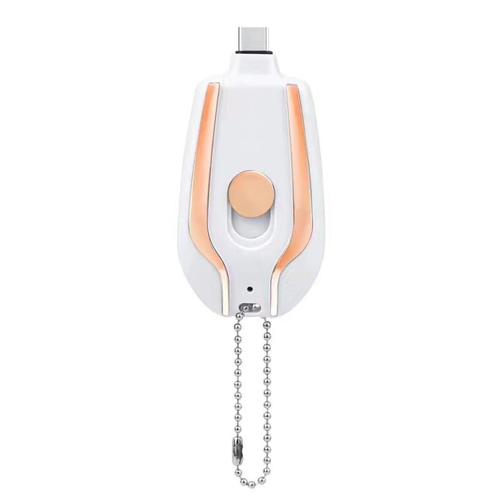Keychain mini power bank attached to keys