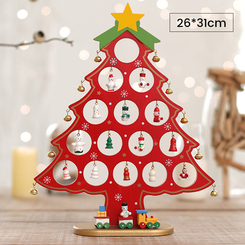 DIY Wooden Mini Christmas Tree Kit – Tool-Free Table Decoration