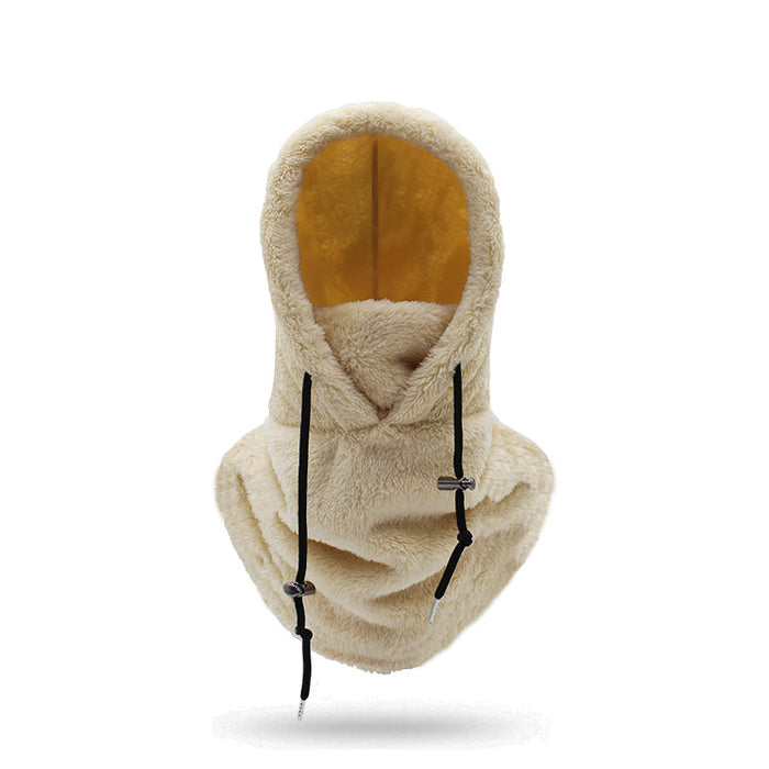 Harwelton Plush Fleece Hood with Neck Scarf and Drawstring