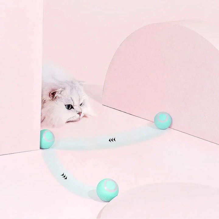 Interactive Rolling Cat Toy Ball with Smart Obstacle Sensor