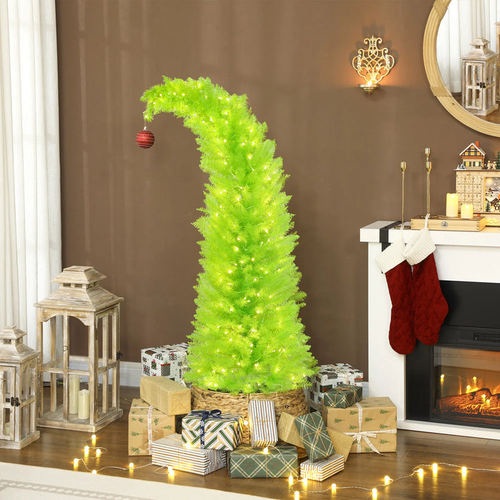Harwelton Lime Green Whimsical Pencil Christmas Tree, 5ft