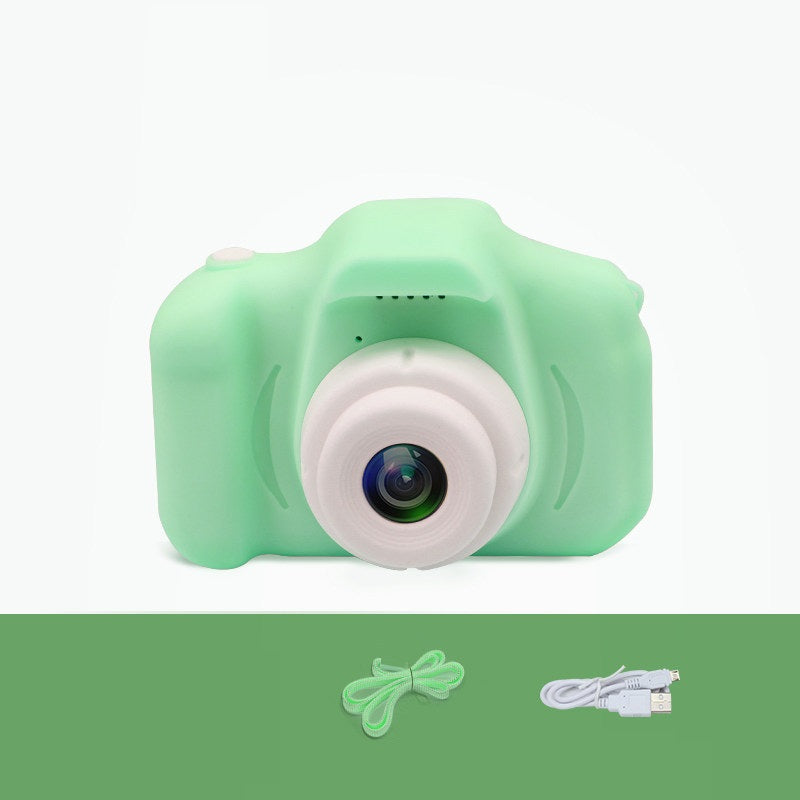 Pink silicone kids camera with lanyard