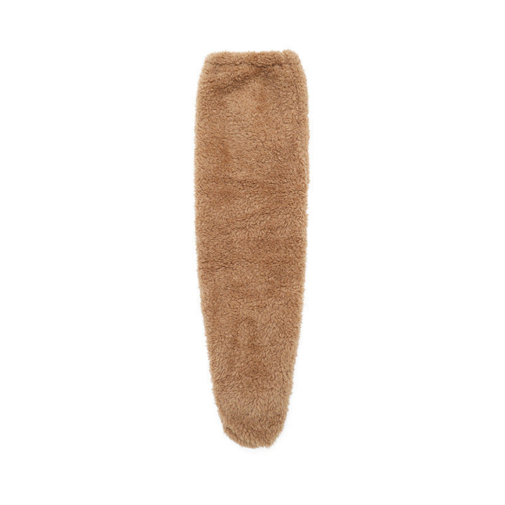 Fluffy Footless Leg Warmer Socks for Knees and Thighs