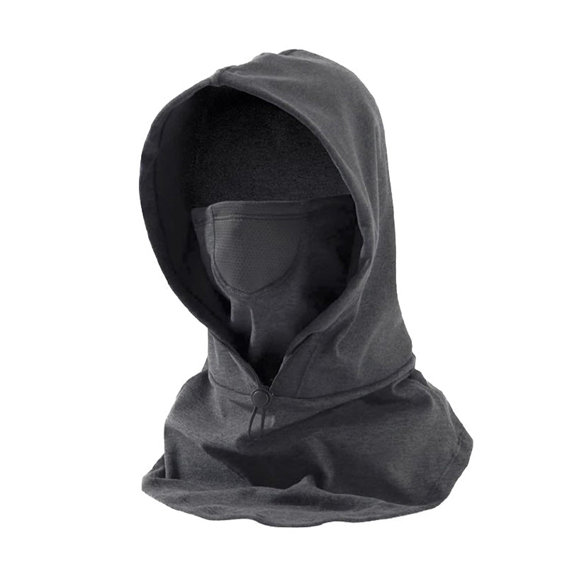Hooded Cycling Face Mask with Built-In Neck Warmer