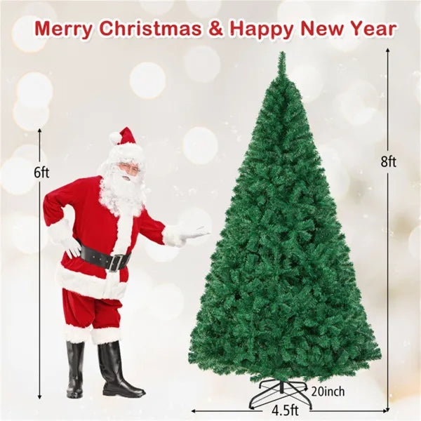 Harwelton Full Green Artificial Christmas Tree, 8ft Unlit