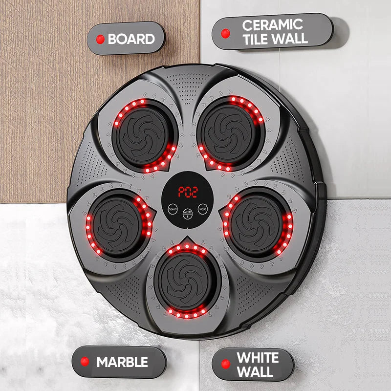 Harwelton™ Wall-Mounted Music Boxing Machine with Bluetooth and Lights