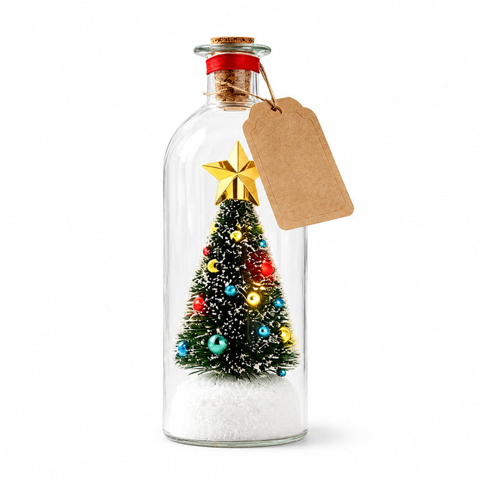 Harwelton Light-Up Christmas Tree Wishing Bottle with Voice Recorder