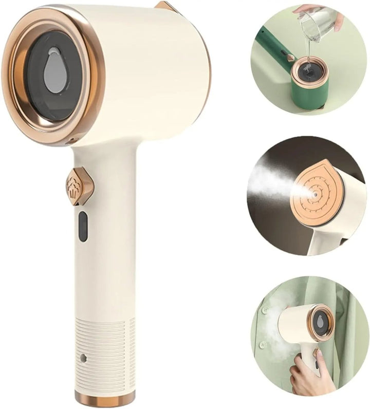 DEWRINKIQ – Portable Fabric Steamer with Titanium Plate &amp; 50ml Water Tank